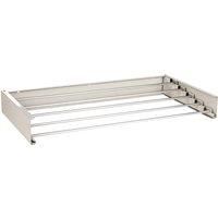 Groundlevel Wall Mounted Folding Laundry Clothes Drying Rack in Silver