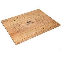 KitchenCraft Wooden Pastry Board with Measures in Brown