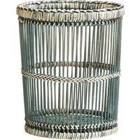 Orsina Rustc Rattan & Bamboo Waste Bin in Grey