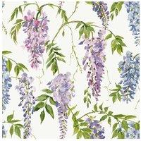 World of Wallpaper Wisteria Wallpaper in White