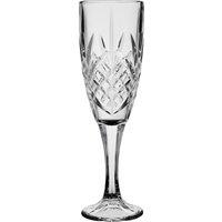 Orsina Practical Set Of 4 Crystal Champagne Glasses, Elegant Champagne Glasses, Durable Drink Glasses, Sleek Glasses in Clear