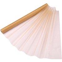 Neel Blue Organza Roll Sheer Fabric for Party Favours Supplies- 70cm x 15m in Beige