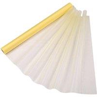 Neel Blue Organza Roll Sheer Fabric for Party Favours Supplies- 70cm x 15m in Yellow