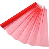 Neel Blue Organza Roll Sheer Fabric for Party Favours Supplies- 70cm x 15m in Red