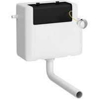 Balterley Universal Dual Flush Side Inlet with Round Push Button - Chrome/White in White