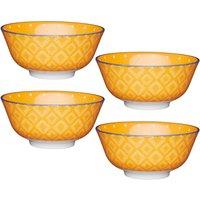 KitchenCraft Set of 4 Orange Spotty Ceramic Bowls