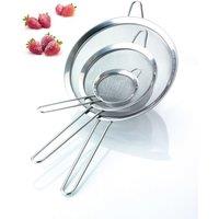 KitchenCraft Set of 3 Stainless Steel Fine Mesh Round Sieves in Metallics