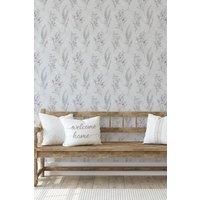 Fresco Jasmin Botanical Floral Mauve Wallpaper in White | Size: 10000mm x 520mm