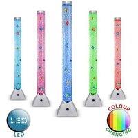 Elex Stunning 90cm Colour Changing LED Mood Bubble Tower Lamp Fish Water Tube Floor Standing Lamp Light