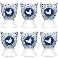 KitchenCraft Set Of 6 Traditional Egg Cups in Dark Blue