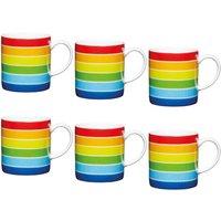 KitchenCraft 6-Piece Rainbow Espresso Cups Set