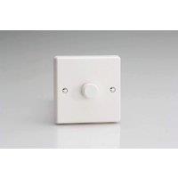 Varilight JQP601W Leading & Trailing Edge 1-Gang White PVC, 85x85x45mm