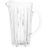 Orsina Elegant Crystal Pitcher, Spacious Pitcher Jug For Dining Table, Fluted Pattern Clear Pitcher For Dinner