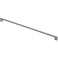 Loops Round Bar Pull Handle 648 x 14mm 608mm Fixing Centres Satin Nickel & Steel in Metallics