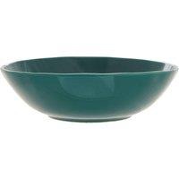 Orsina Unique Dark Green Soup Bowl, High-Quality Porcelain Bowl With Raised Leaf Detailing, Glazed Finish Deep Bowl