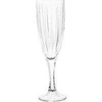 Orsina Practical Set Of 4 Crystal Champagne Flutes, Elegant Champagne Flutes, Durable Drink Flutes, Sleek Flutes in Clear