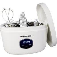 ProKleen Ultrasonic Jewellery Cleaner 43kHz 30W Cleans Glasses Dentures & More in White