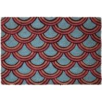 Orsina Deco Doormat, Stylish Coir Mat With Art Deco Pattern & Durable PVC Backing, Hard-Wearing And | Size: Medium