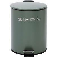 simpa 5L Slim Soft-Closing Pedal Dustbin in Green