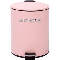 simpa 5L Slim Soft-Closing Pedal Dustbin in Pink