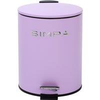 simpa 5L Slim Soft-Closing Pedal Dustbin in Lilac