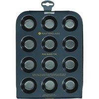 MasterClass Non-Stick 12 Hole Mini Muffin Tray, Carbon Steel, 26 x 19.5cm in Grey | Size: 26 x 19.5 cm