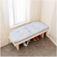 Garden Sanctuary 115cm W x 50cm D Outdoor Curved Bench Cushion in Light Grey | Size: 115 cm W x 50 cm D
