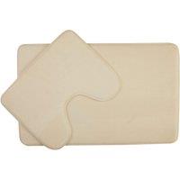 Orsina Soak Bath Mat Set in Cream