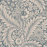 World of Wallpaper Florence Leaf Wallpaper in Bright Blue