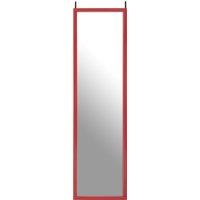 Orsina Versatile Over Door Plastic Frame Mirror, Sleek Mirror For Home, Durable Arched Mirror For Bedroom in Red