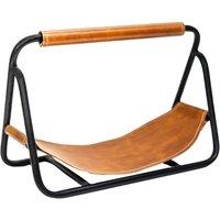 Ivyline Contemporary Black with Hanging Leather Kindling Holder