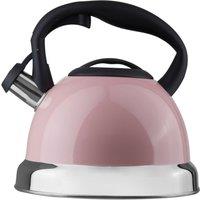 Orsina 3000ml Pink Whistling Kettle, Stainless Steel Stovetop Kettle With Whistle & Cool Touch Handle, Pink Finish