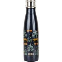 BUILT New York 500ml Double Walled Stainless Steel Water Bottle Lioness in Black