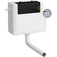 Balterley Universal Dual Flush Side Inlet & Traditional Push Button Chrome/White in Silver