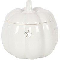 Something Different Ceramic Pumpkin Oil Burner in White