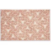 Allure Bath Fashions Geometric Design Non-Slip Bath Mat in Pale Pink