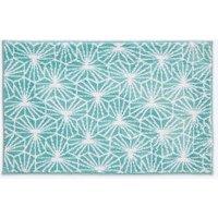Allure Bath Fashions Geometric Design Non-Slip Bath Mat in Duck Egg Blue