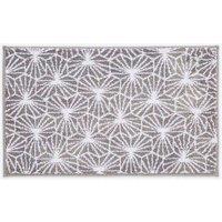 Allure Bath Fashions Geometric Design Non-Slip Bath Mat in Grey