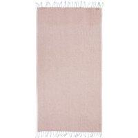 Orsina Poppy Red Hammam Towel, 100% Cotton Quick Dry Towel With Woven Texture, Lightweight Throw Blanket in Light Brown
