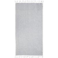 Orsina Poppy Red Hammam Towel, 100% Cotton Quick Dry Towel With Woven Texture, Lightweight Throw Blanket in Grey