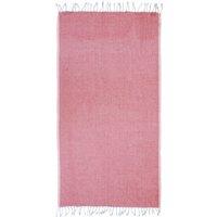 Orsina Poppy Red Hammam Towel, 100% Cotton Quick Dry Towel With Woven Texture, Lightweight Throw Blanket