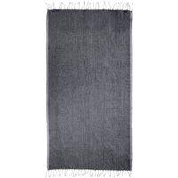 Orsina Poppy Red Hammam Towel, 100% Cotton Quick Dry Towel With Woven Texture, Lightweight Throw Blanket in Black
