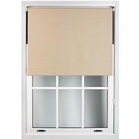 Furnished Blackout Roller Blinds - Trimmable Window Shade for Home & Office in Beige | Size: 85 cm width x 165 cm drop