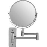 Orsina Wall Mounted Extending Mirror, Durable 29x17cm Chrome Bathroom Mirror, Swivel Design in Silver | Size: 29x17 cm