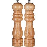 Orsina Natural Origins 20.3cm Rubberwood Salt & Pepper Set, Durable nature friendly Wooden Mills
