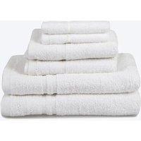 Allure Bath Fashions Hotel Essentials Cotton 6 Piece Towel Set in White