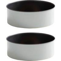 PushPan Set of 2 x 10 Inch (25cm) Deep Cake Tins in Grey