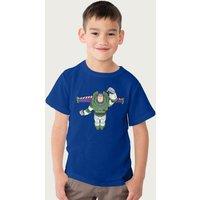 Disney Toy Story Buzz Lightyear Flight Pose T-Shirt in Royal | Size: 3-4 Years