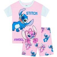 Disney Girl's Lilo & Stitch Short Pyjamas in Pink | Size: 11-12 Years