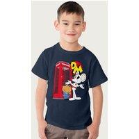 Danger Mouse Red Telephone Box T-Shirt in Navy | Size: 5-6 Years